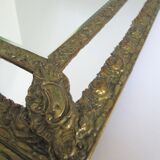 Repulsed brass parecloses mirror early 20th 36 cm x 66 cm