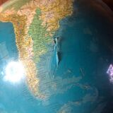 Old world map globe terrestrial grange batelière paris vintage #a356