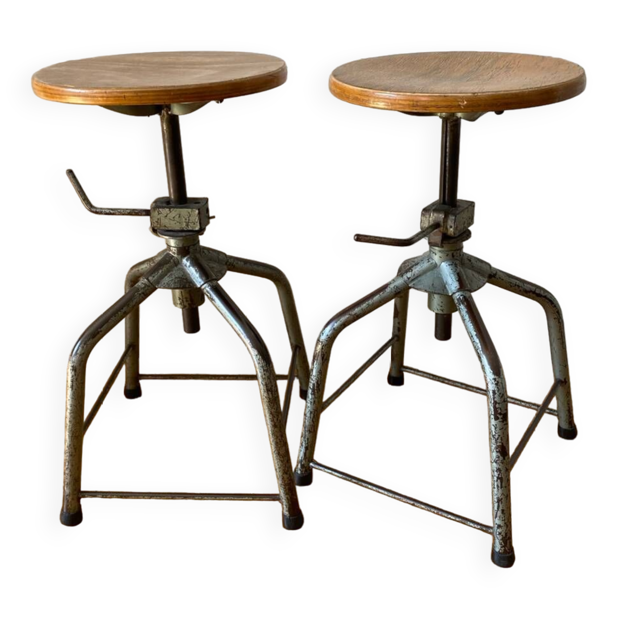Pair of workshop stools