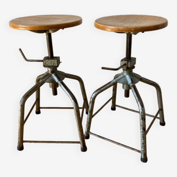 Pair of workshop stools