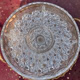 Plat sur pied en verre épais