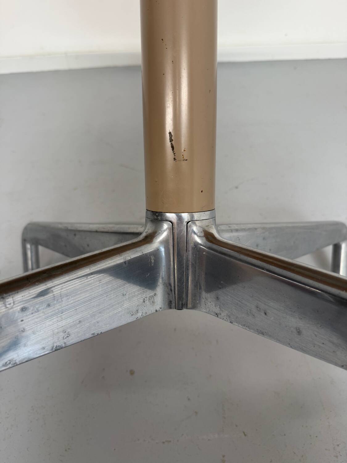 Belform small wooden and metal dining table from the 80s