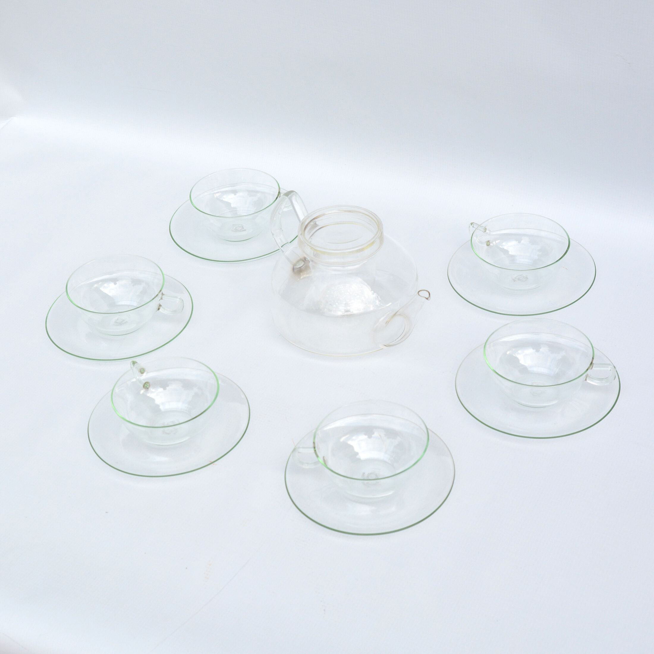 Coffee service by w. wagenfeld, jena glas, germany, 1970s