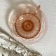 Bougeoir poucier en verre rose