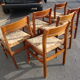 Série de 6 chaises en Pao Rosa vers 1950-60
