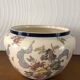 Faience pot lavallière sarreguemines floral motifs