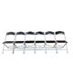 6 folding chairs in smoked Plexiglas and chrome metal, Chaisor 1970