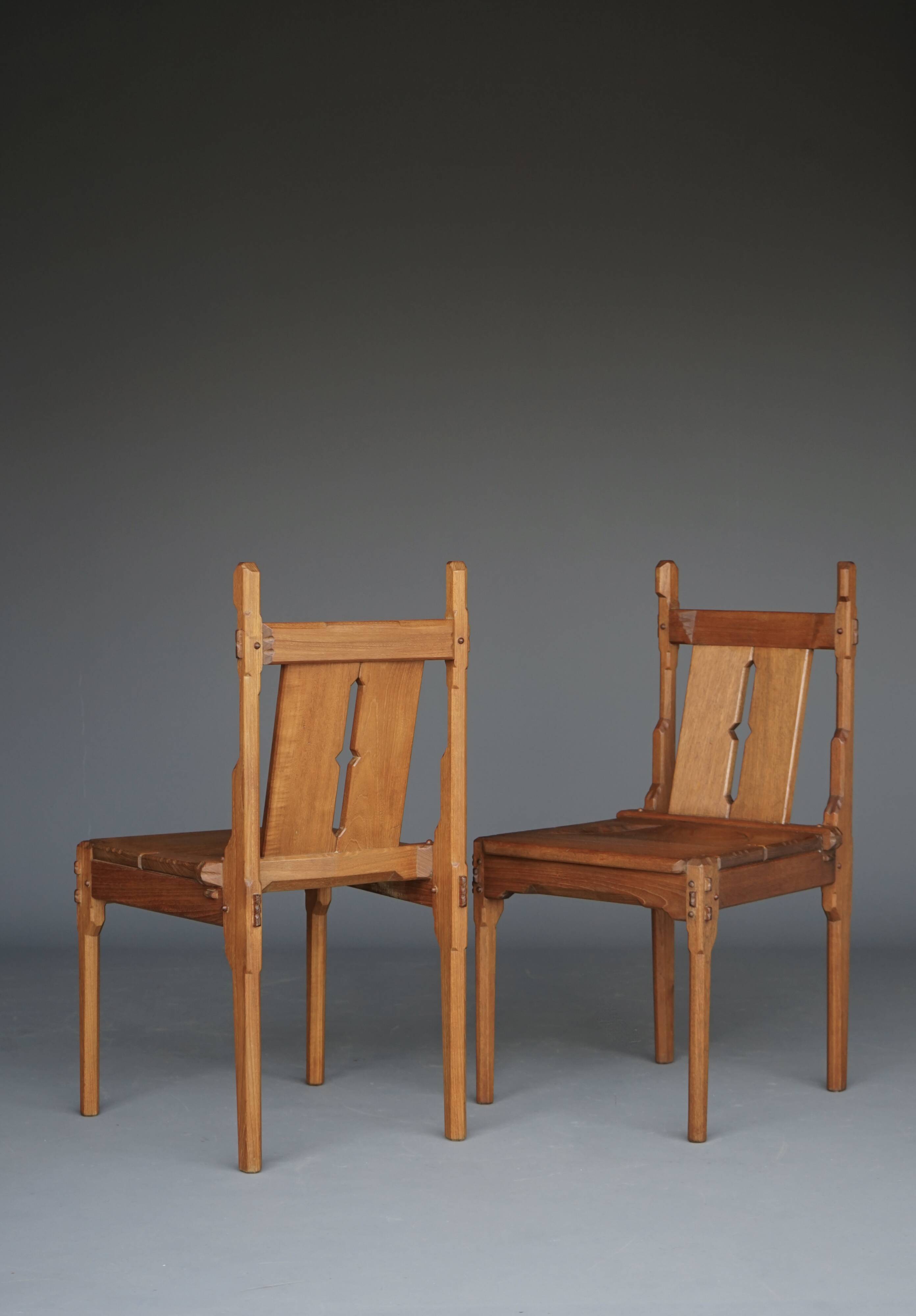 Rare Dutch Dutch side chairs by Alexander Kropholler, 1930s