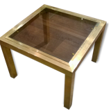 Square brass side table