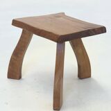 Vintage brutalist mini tree trunk side table