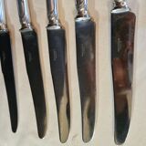 Box of 10 silver metal knives Cristofle