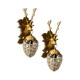 Crystal Beaded Stag Head Sconces, Set of 2