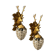 Crystal Beaded Stag Head Sconces, Set of 2