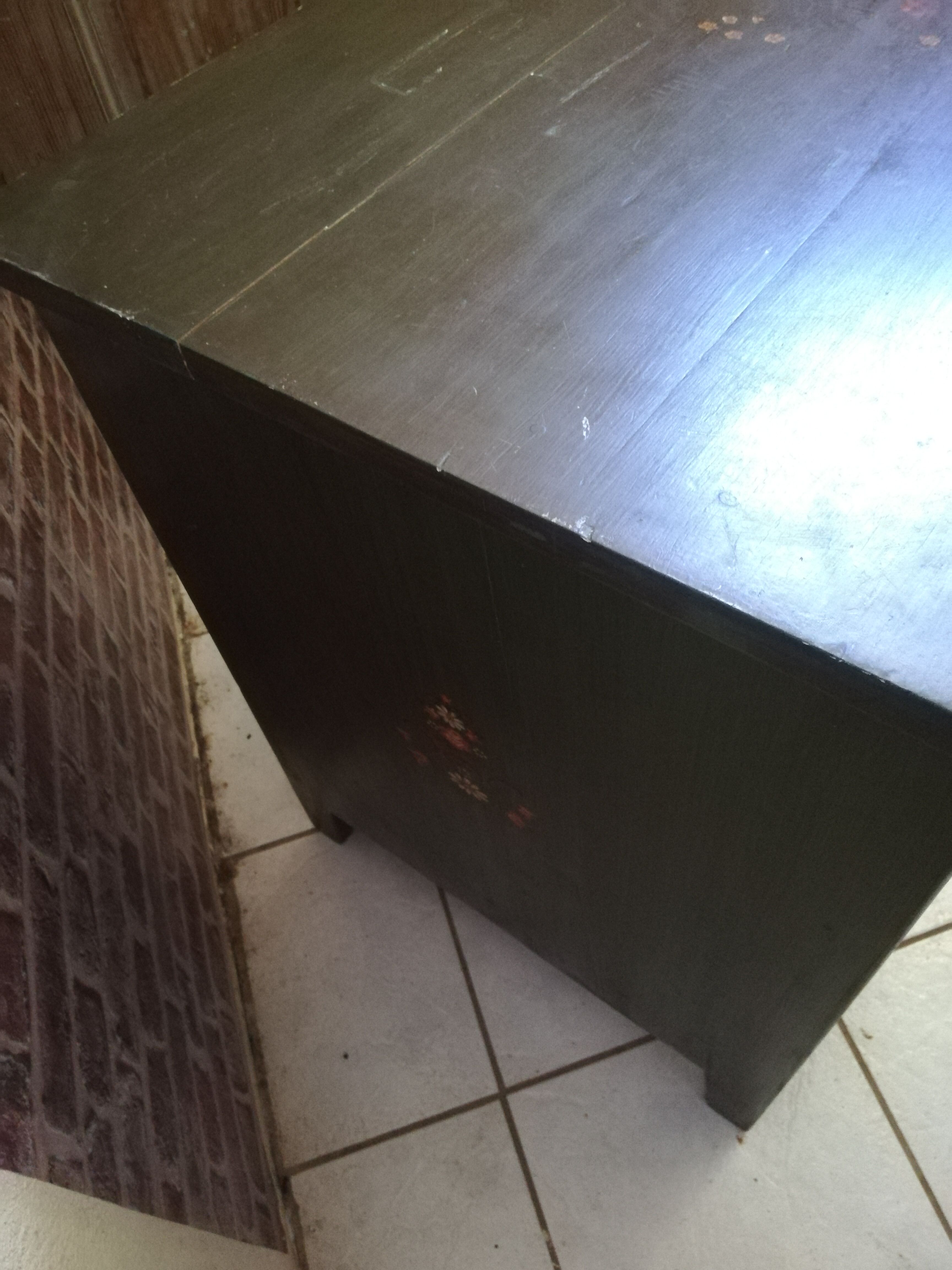 Old green-coloured dresser