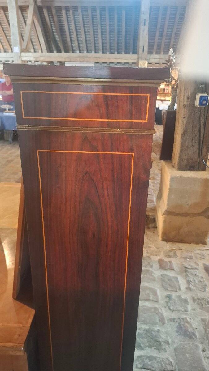 Napoleon III marquetry display cabinet