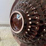 Large decorative openwork ceramic dish Vallauris 60s