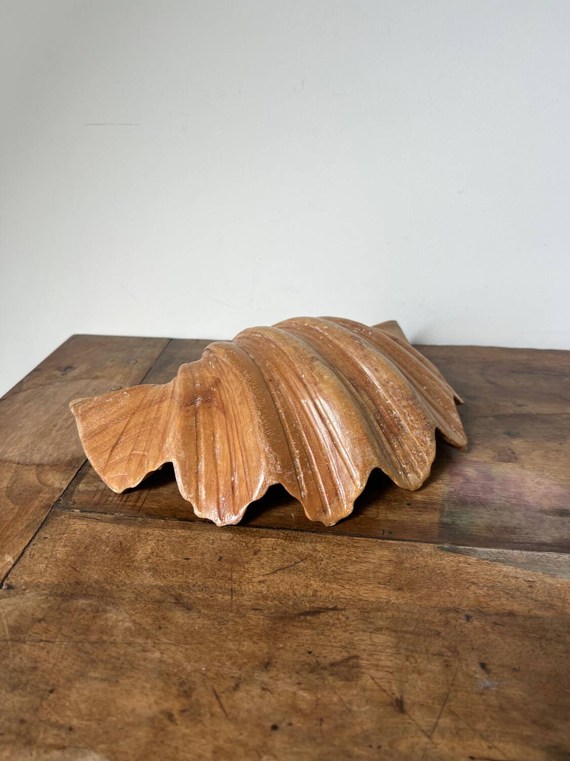 Wooden holy water font