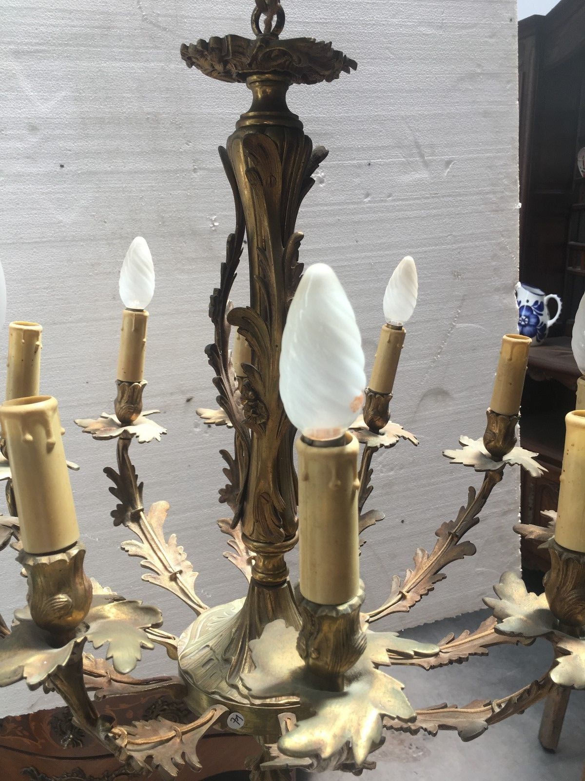 Chandelier style Louis XV solid bronze