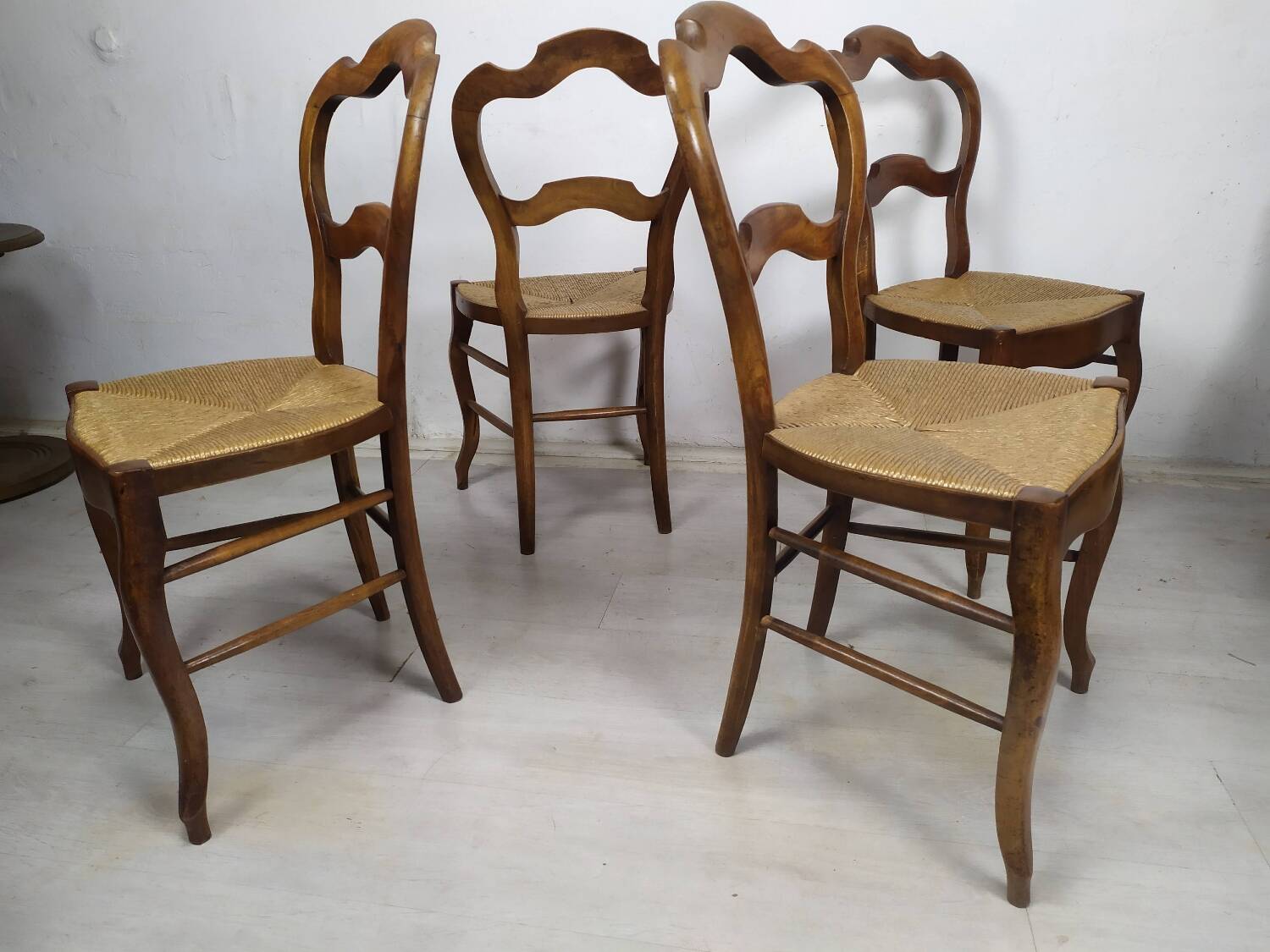 4 straw chairs