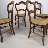 4 straw chairs