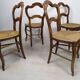 4 chaises paillées