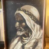 Orientalist painting of an Arab man.