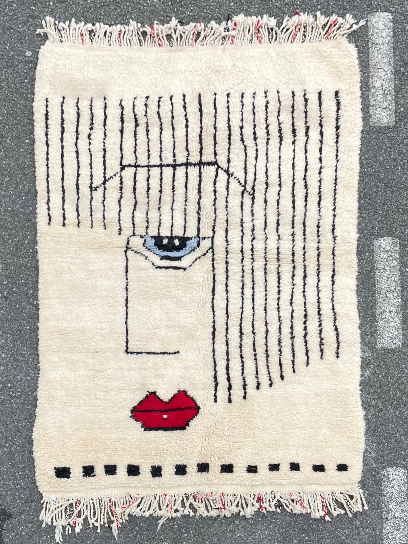 Tapis berbere moderne en laine, beni ouarain
