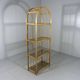 Rattan & smoked glass display rack 1970’s