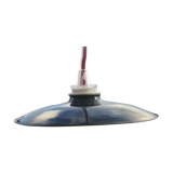 Black hanging lamp in enamelled sheet metal