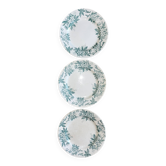3 flat plates in St. Amand ironstone, Anémone service