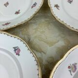 6 flat plates porcelain Limoges France