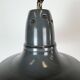 Industrial French Black Enamel Factory Pendant Lamp, 1960s