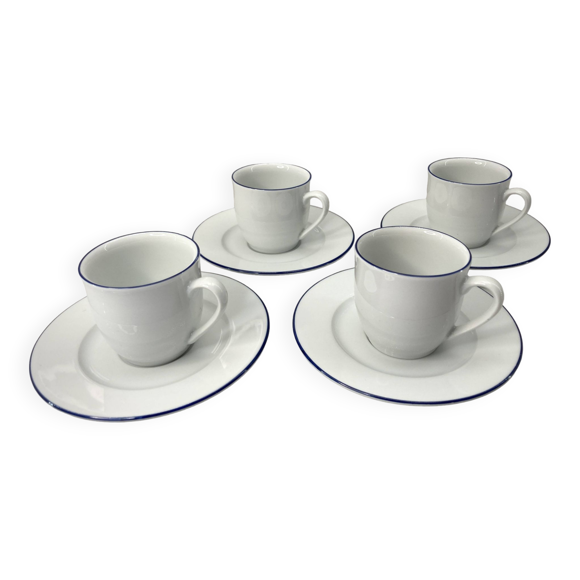 4 Espresso cups and saucers - Guy Degrenne