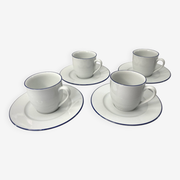 4 Tasses et sous-tasses à espresso - Guy Degrenne
