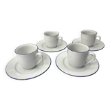 4 Espresso cups and saucers - Guy Degrenne