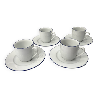 4 Espresso cups and saucers - Guy Degrenne