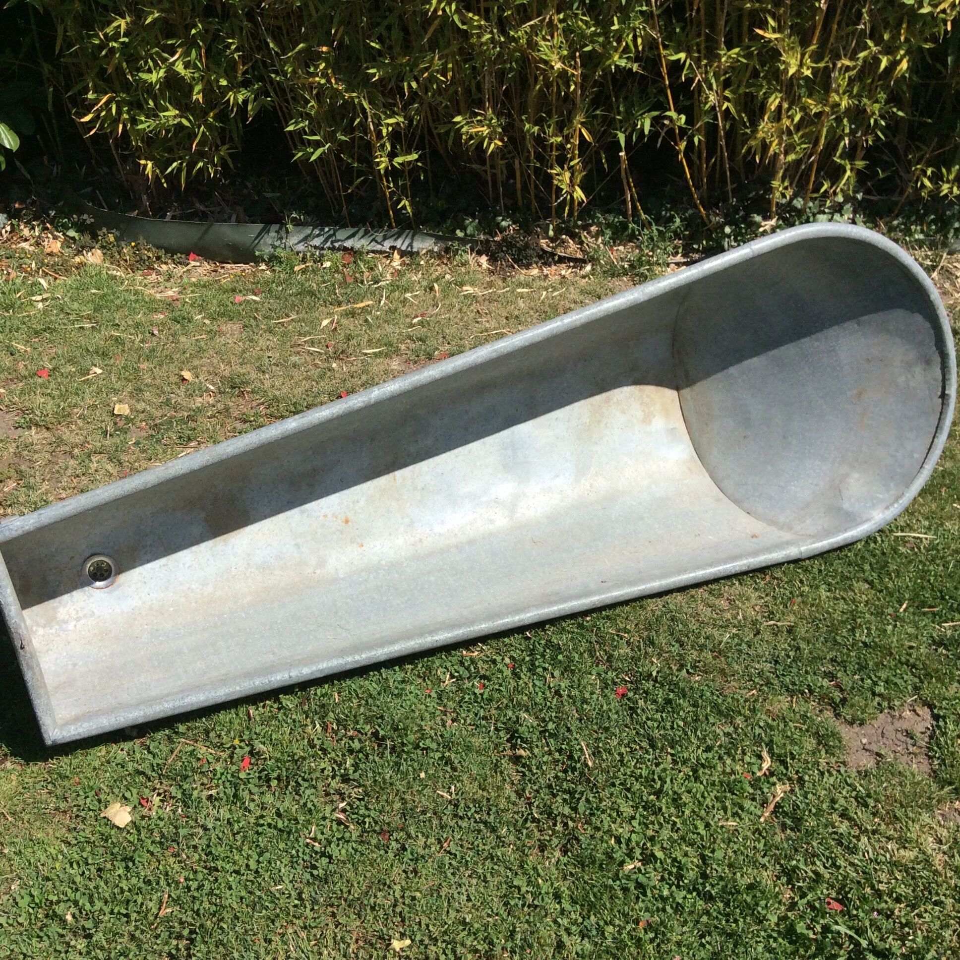 Former Vintage Galvanized Zinc Adult Bath
