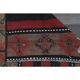 1970s Turkish Oushak handmade wool cotton red kilim runner 71x202