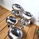 Set of 6 vintage stainless steel ice cream cups Letang Remy 1970
