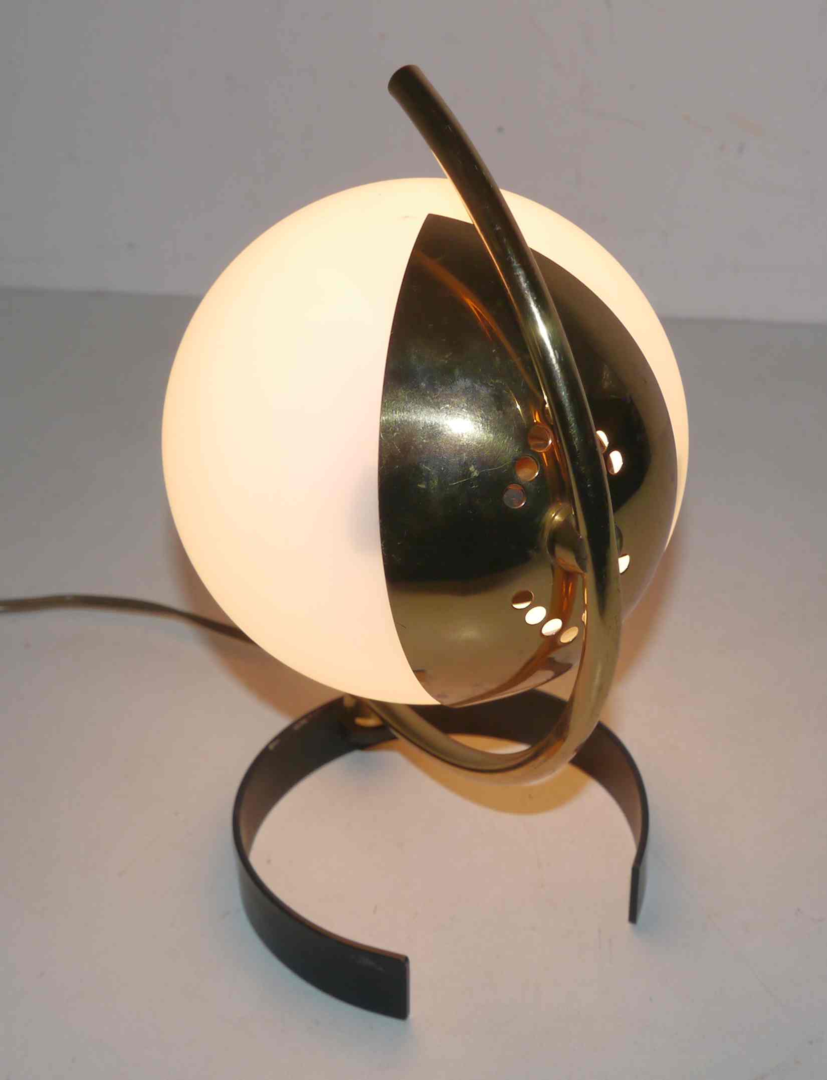 Lamp or wall lamp metal and opaline design 50's years