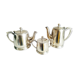 Coffee pot, teapot, sugar bowl and art deco milk pot