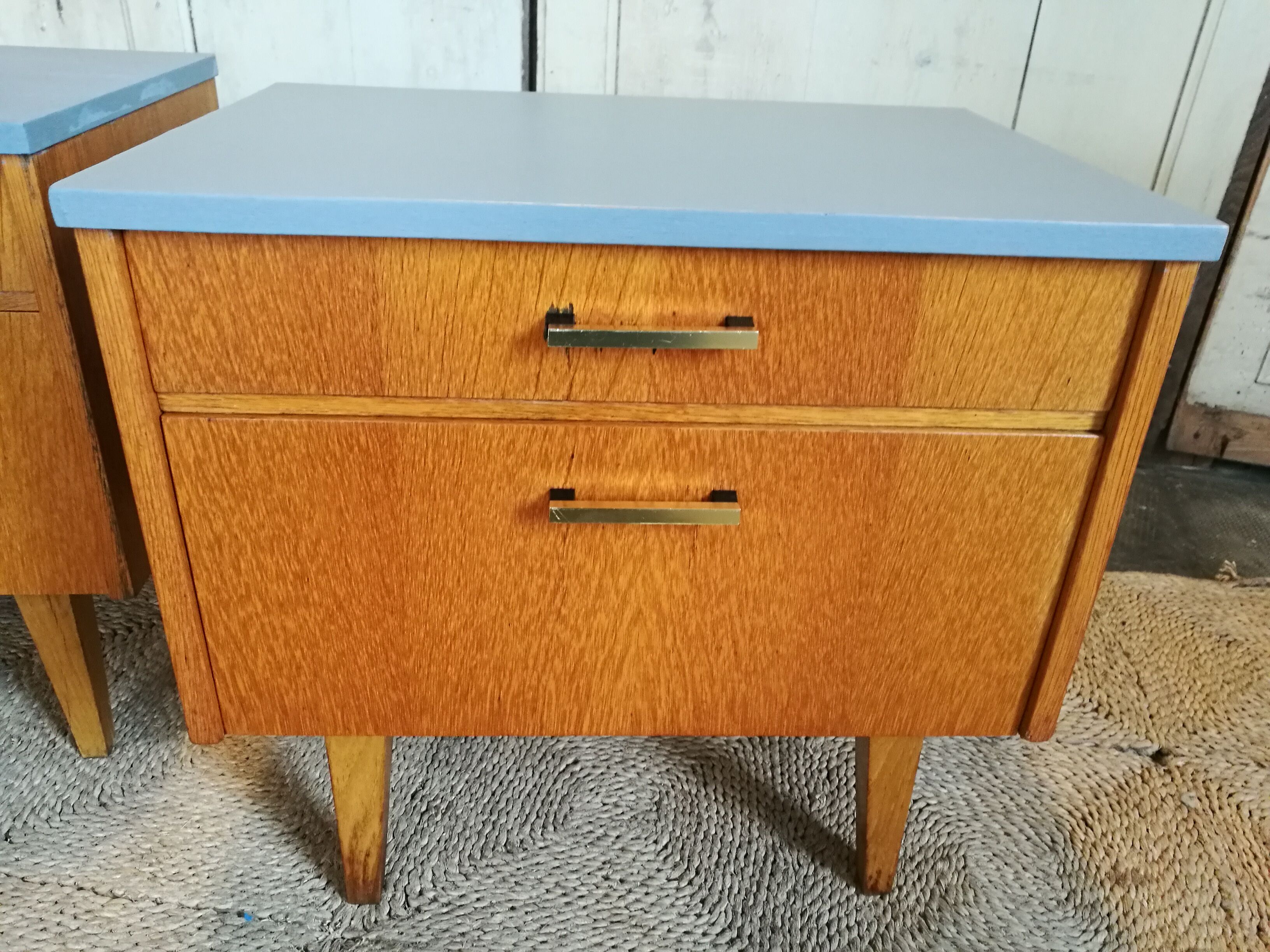 Pair of vintage bedsides