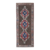 Tapis vintage turc de oushak tissé à la main 84x220 cm
