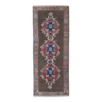 Vintage Turkish Oushak Rug Handwoven 84x220 cm