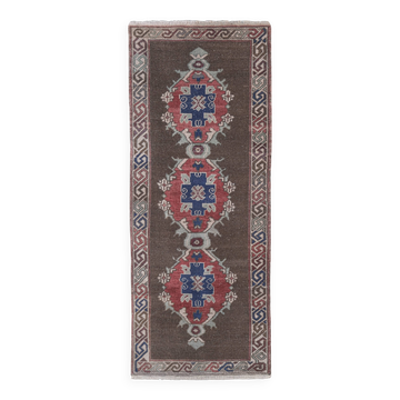 Vintage Turkish Oushak Rug Handwoven 84x220 cm