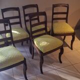 6 walnut chairs