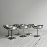 6 coupelles sur pied en inox style Letang Remy