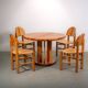 Ranier Daumiller dining room set with 4 chairs and round dining table