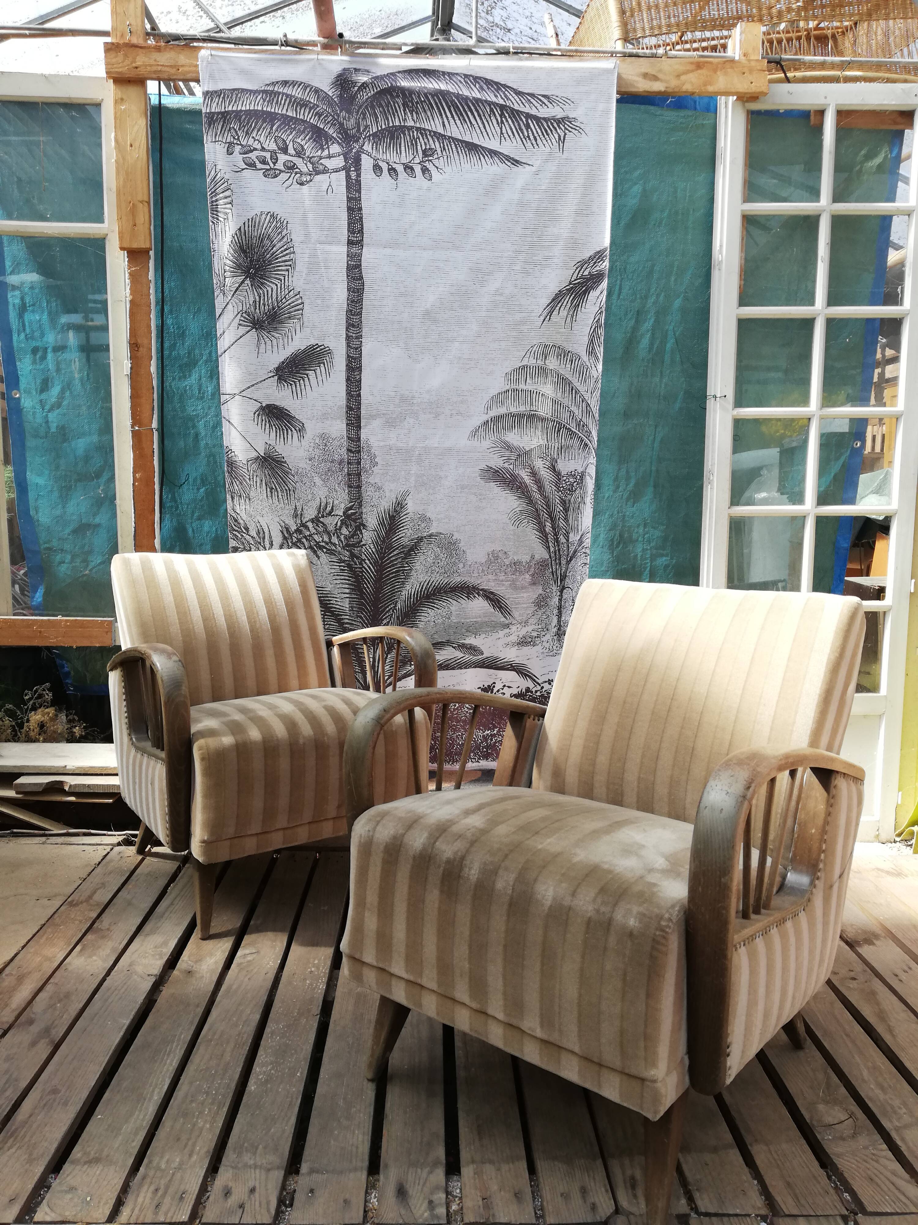 Pair of Art Deco armchairs