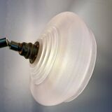 Vintage pink glass lampshade wall lamp